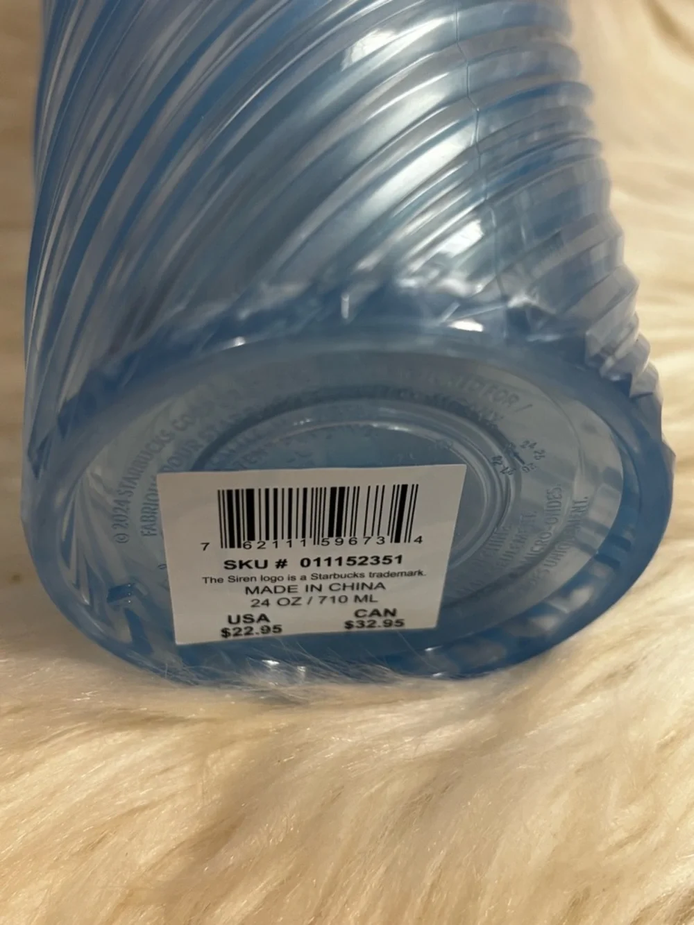 2024 Starbucks Summer Blue Swirl Venti 24floz Tumbler NWT